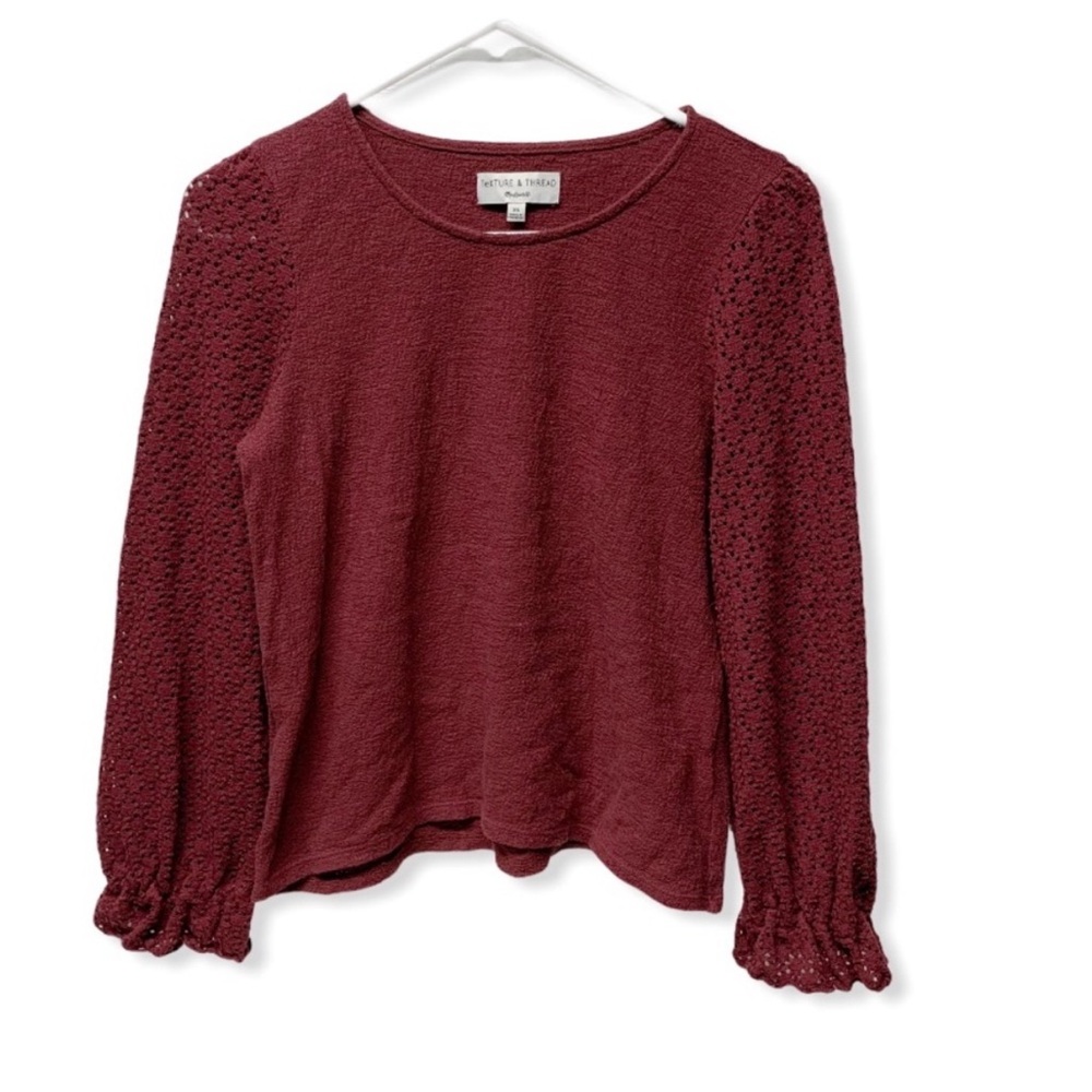 Madewell Texture & Thread Eyelet Mix Ruffle-Sleeve - Picture 3 of 8